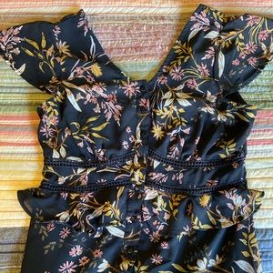 Floral Button Down Midi Dress